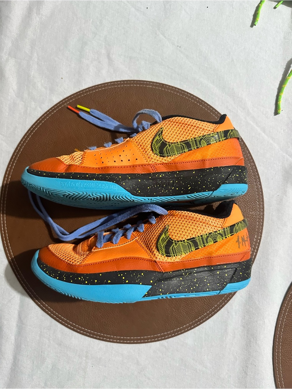 Nike Kids Orange & Blue Low-Top Athletic Shoes